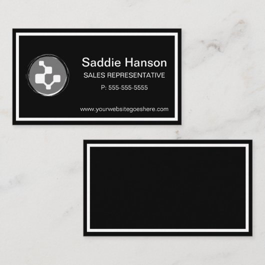 Zwart-wit Visitekaartje (Voorkant / Achterkant)