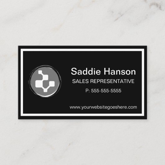 Zwart-wit Visitekaartje (Voorkant)