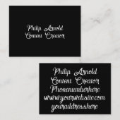 Zwart-wit Visitekaartje (Voorkant / Achterkant)