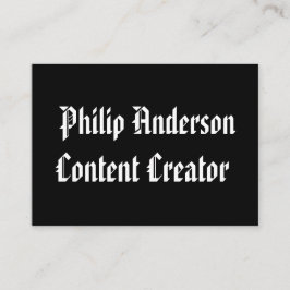 Zwart-wit visitekaartje