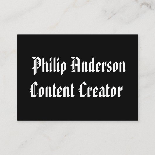 Zwart-wit visitekaartje (Voorkant)