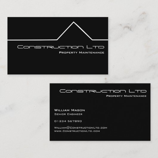 Zwart-wit Visitekaartje (Voorkant / Achterkant)