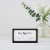 Zwart-wit Visitekaartje (Staand voorkant)