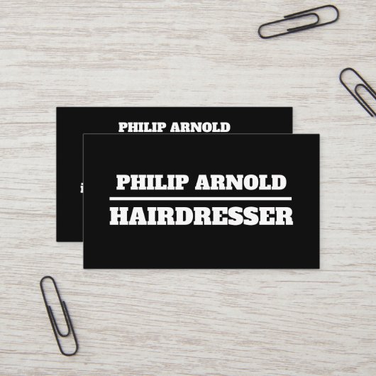 Zwart-wit visitekaartje (Voorkant / Achterkant in situ)