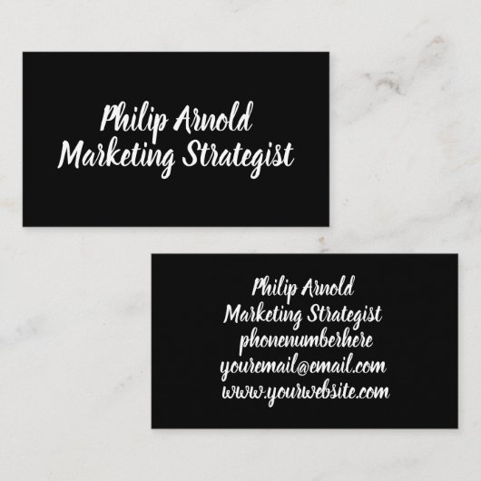 Zwart-wit Visitekaartje (Voorkant / Achterkant)