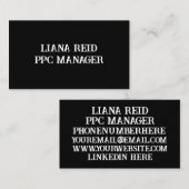 Zwart-wit Visitekaartje (Voorkant / Achterkant)