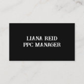 Zwart-wit Visitekaartje (Voorkant)