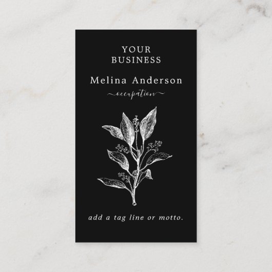  zwart-wit Visitekaartje (Achterkant)