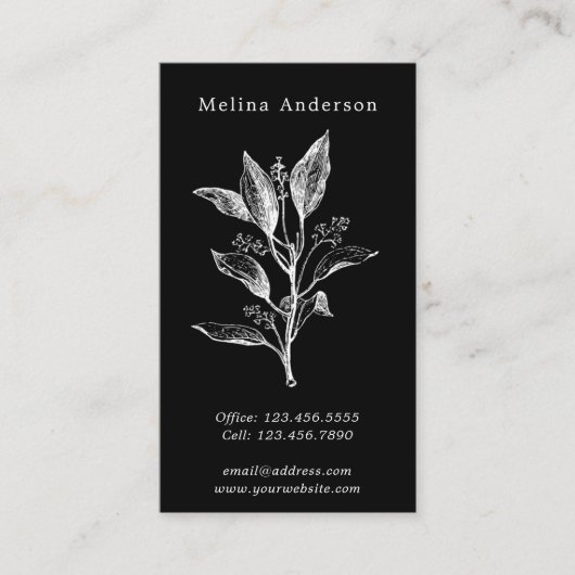 zwart-wit Visitekaartje (Voorkant)