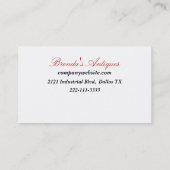 Zwart-wit Visitekaartje (Achterkant)