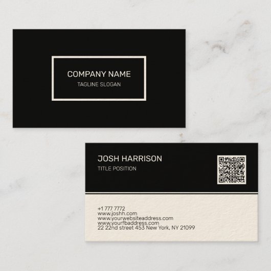 Zwart-wit Visitekaartje (Voorkant / Achterkant)