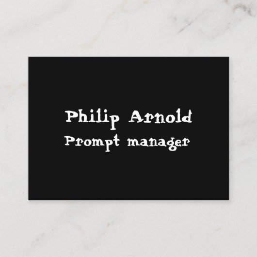 Zwart-wit Visitekaartje (Voorkant)