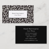 Zwart-wit Visitekaartje Floral Event Planner (Voorkant / Achterkant)