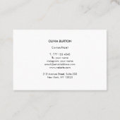 Zwart-wit visitekaartje. Gewoon visitekaartje. Visitekaartje (Achterkant)