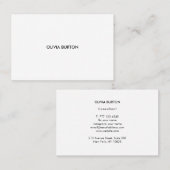 Zwart-wit visitekaartje. Gewoon visitekaartje. Visitekaartje (Voorkant / Achterkant)