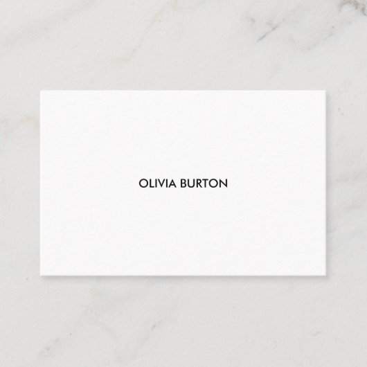 Zwart-wit visitekaartje. Gewoon visitekaartje. Visitekaartje (Voorkant)