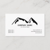 Zwart-wit Visitekaartje met bergen (Voorkant)