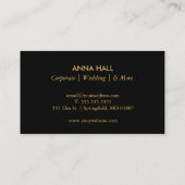 Zwart-wit Visitekaartje met Faux Gold accenten (Achterkant)