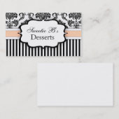 Zwart-wit Visitekaartje met perzikwand (Voorkant / Achterkant)