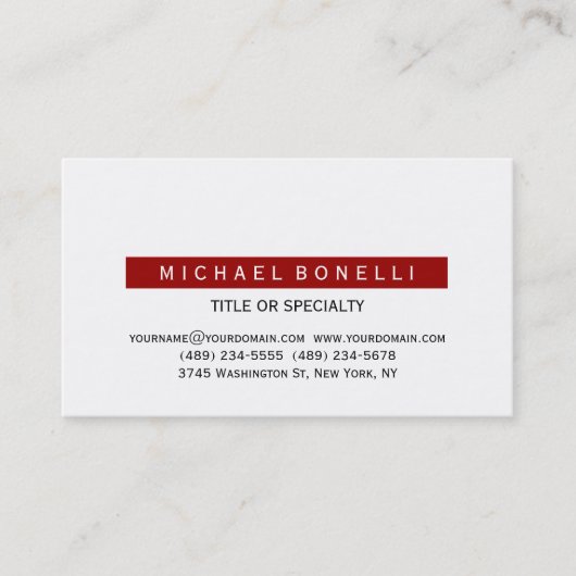 Zwart wit Visitekaartje met zwarte rode aantrekkin (Voorkant)