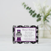 zwart-wit Visitekaartje van de Damasbakkerij (Staand voorkant)