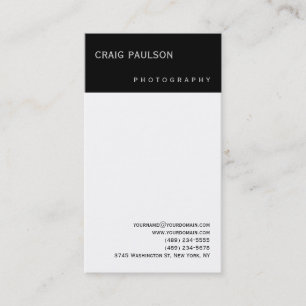 Zwart wit Visitekaartje voor fotografie