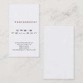 Zwart wit Visitekaartje voor fotografie (Voorkant / Achterkant)