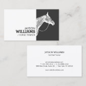 Zwart-wit Visitekaartje voor paarden (Voorkant / Achterkant)