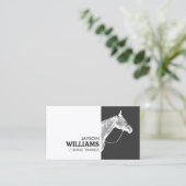 Zwart-wit Visitekaartje voor paarden (Staand voorkant)