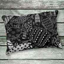 Zwart-wit vispatroon Moderne kunst