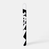 Zwart-wit visuele illusie, monogram of initiaal iPhone 16 hoesje (Linkerkant)