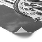 Zwart Wit Viva Italia Leaning Tower of Pisa Poster (Hoek)