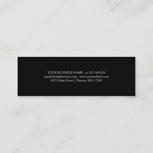 Zwart wit vlak Dank je aankoop toevoeging Klantenkaartje (Achterkant)