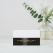 Zwart wit vlak modern consultant Visitekaartje (Staand voorkant)