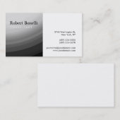 Zwart wit vlak modern consultant Visitekaartje (Voorkant / Achterkant)