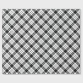  zwart, wit, vlakke plaat diagonaal patroon cadeaupapier (Vlak)