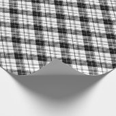  zwart, wit, vlakke plaat diagonaal patroon cadeaupapier (Hoek)