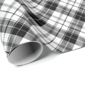  zwart, wit, vlakke plaat diagonaal patroon cadeaupapier (Rol Hoek)