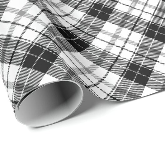  zwart, wit, vlakke plaat diagonaal patroon cadeaupapier (Rol Hoek)