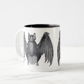 Zwart-wit  vleermuis Mok (Voorkant links)