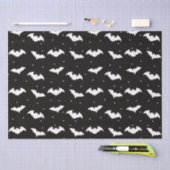 Zwart-wit vleermuizen zwart Halloween Tissuepapier (Craft)