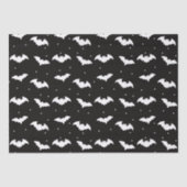 Zwart-wit vleermuizen zwart Halloween Tissuepapier (Voorkant)