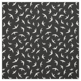 Zwart-wit Vliegend Vogelpatroon Stof