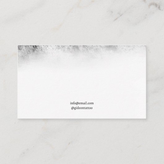  Zwart & Wit Vliegende Kraai Tattoo Artiest Visitekaartje (Achterkant)