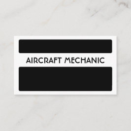 Zwart wit vliegtuig mechanische visitekaartjes