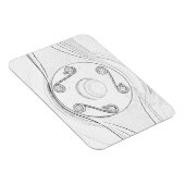 Zwart-wit Vliegtuig Schets Propeller Magnet Magneet (Rechterzijde)