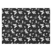 Zwart wit vlinder illustratie patroon ontwerp tafelkleed (Voorkant (Horizontaal))