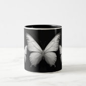 Zwart-wit vlinder ontwerp Mok (Center)