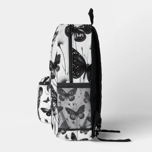 Zwart-wit Vlinder Rugzak (Rechts)