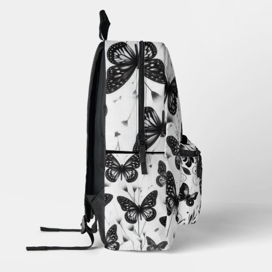 Zwart-wit Vlinder Rugzak (Links)